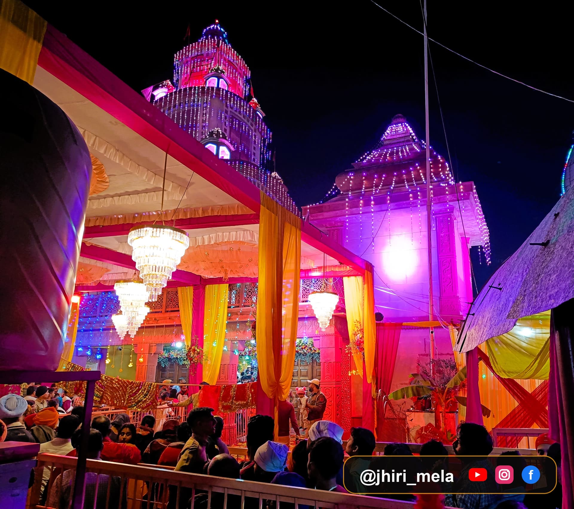 Jhiri Temple Shikhara Night Illumination