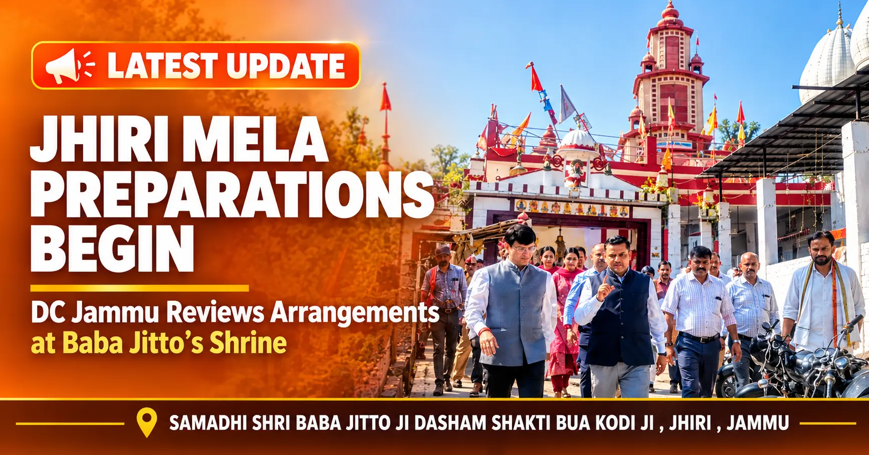 DC Jammu Reviews Jhiri Mela Preparations at Baba Jitto’s Shrine